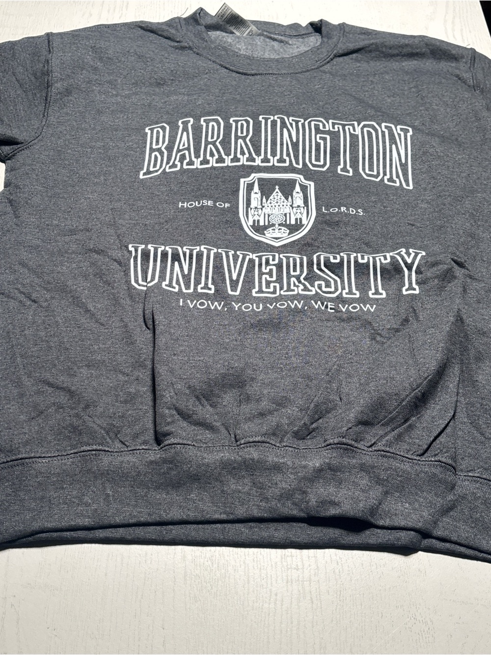 Gildan Charcoal Gray Barrington University Crewneck Sweatshirt